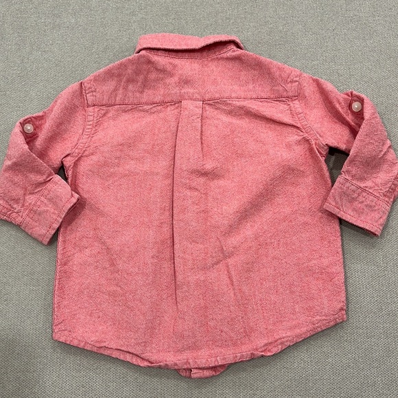 Red Button-Up Shirt - Picture 3 of 6